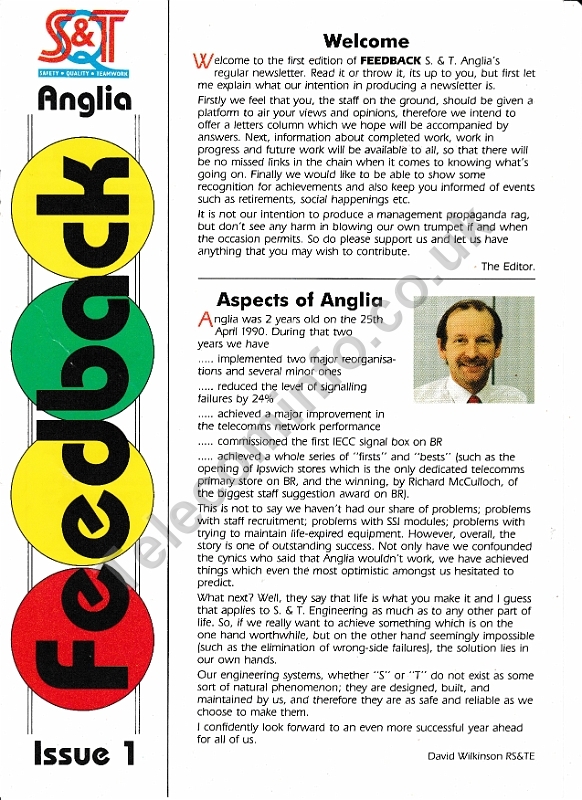 Anglia Feedback magazine  Issue 1- Page  1